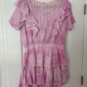 LoveShackFancy Peony Pink Natasha Mini Dress